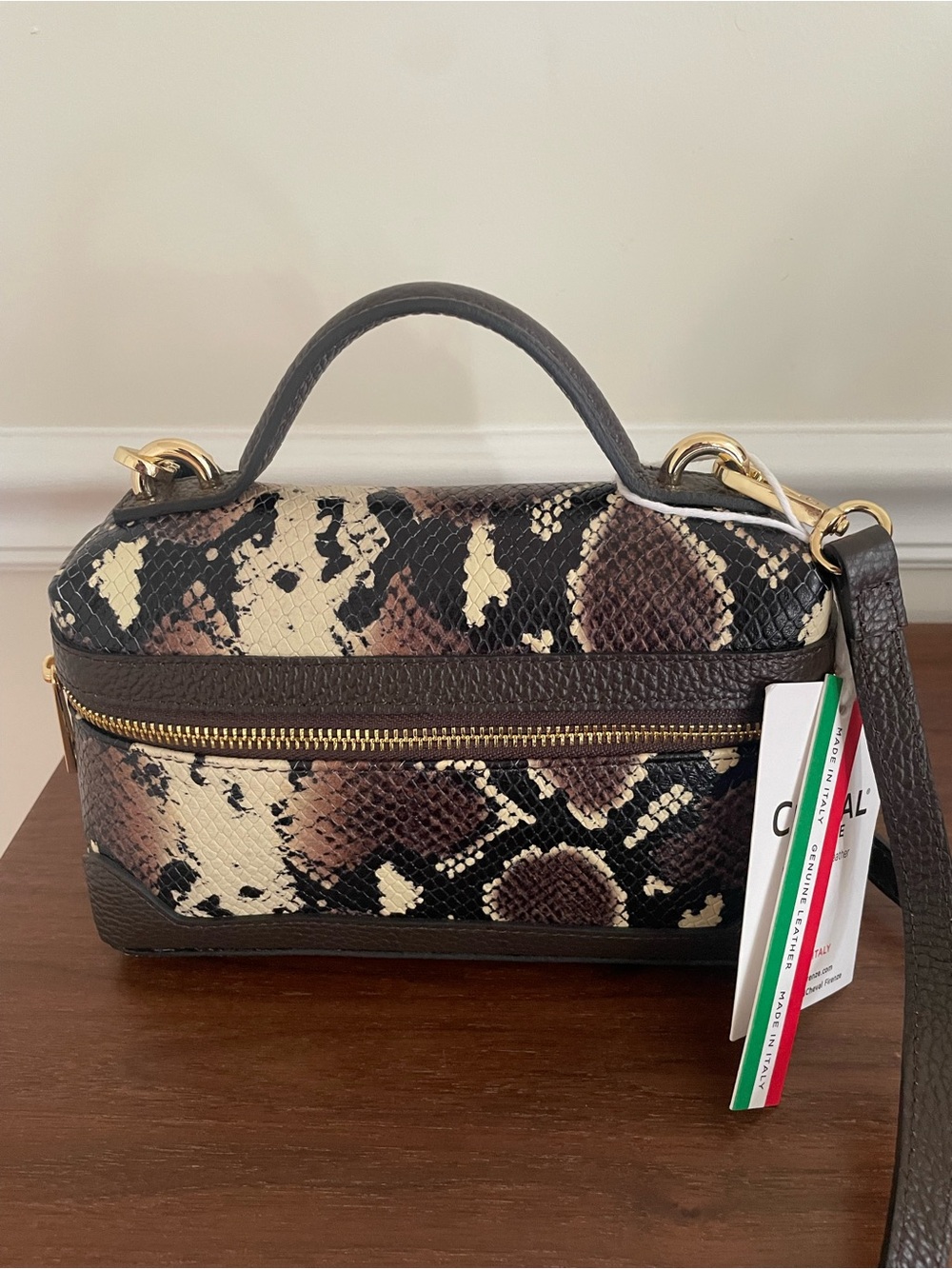Made in Italy Vanity Leather Bag